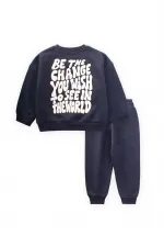 Sweatshirt set for 1-8 years old Navy Blue
