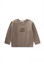 Embroidered Sweatshirt 1-7 Years Old S Mink
