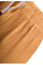 Organic Beli Fırfırlı Geniş Kesim Müslin Pantolon 1-8 Yaş Sundres Organic Beli Fırfırlı Geniş Kesim Müslin Pantolon 1-8 Yaş Sundres