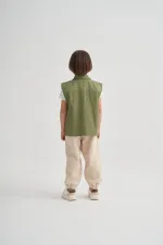 Gabardin Yelek 2-7 Yaş Olive
