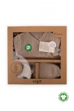 Organic Hospital Baby Set 0-3 Months Mink