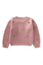 Selanik Knitwear Sweater 2-8 Years Old Powder Pink