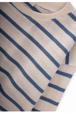 T-shirt rayé saisonnier 1-10 ans Bleu indigo