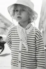 Striped Cardigan 2-10 Years Olive