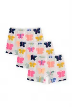 Üçlü Biyeli Kız Boxser 2-9 Yaş Kelebek Desen