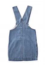 Robe en jean à poches froncées, 2-7 ans, bleue