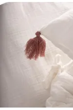 Ensemble de protège-oreillers en mousseline pour bébé (lavé) 32 x 180 cm +/- 2 cm Écru