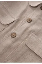 Sarh Linen Buttoned Jacket 2-7 Years Natural