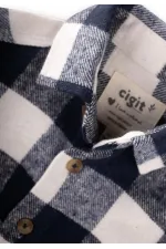 Oduncu Gömleği 1-9 Yaş Lacivert Ekose