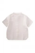 Chemise en mousseline 2-10 ans blanc cassé