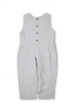 Sarh Pileli Keten Tulum 2-6 Yaş Naturel