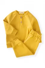 Reglan Kol Patlı Erkek Basıc Takım 1-5 Yaş Hardal Sarı