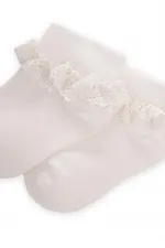 Dantalli Bebe patik Çorabı 0-4 Yaş Ekru