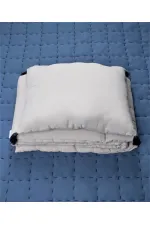 Müslin Bebek Yatak Koruma Yastık Seti (Yıkanmıştır) 32X180 cm +/- 2 cm Gri