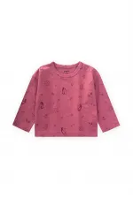 T-shirt à manches longues à motifs prune pour enfant de 0 à 3 ans