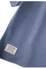 Çizgili Kapri Takım 1-7 Yaş İndigo Mavi