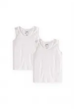 İkili Geniş Askılı Atlet 2-11 Yaş Ekru