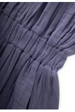 Organik Rustik Kız Elbise 2-9 Yaş Füme