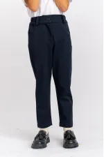 Pantalon en gabardine de lycra, bleu marine, 2-7 ans