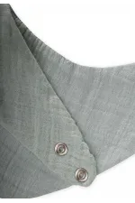 Triangle Back-Tie Muslin Baby Bib, Mint Green