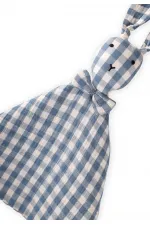 Compagnon de sommeil en mousseline de lapin (lavé) 40x40 cm à carreaux indigo