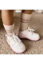 Çemberli Soket Çorap 2-9 Yaş Gül Kurusu