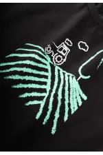 T-shirt noir imprimé tracteur pour enfants de 1 à 5 ans