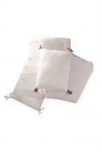 Ensemble de protège-oreillers en mousseline pour bébé (lavé) 32 x 180 cm +/- 2 cm Écru