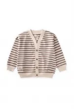 Striped Cardigan for 2-10 Years Old, Mink