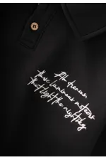 Embroidered Collar Sweatshirt Set, Ages 2-10, Black