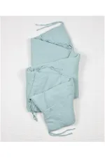 Müslin Bebek Yatak Koruma Yastık Seti (Yıkanmıştır) 32X180 cm +/- 2 cm Mint Yeşil