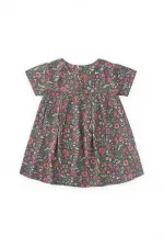 Robe fluide à motifs, 1 à 8 ans, verte