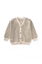 Striped Cardigan 2-10 Years Olive