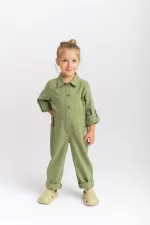 Gabardin Tulum 2-7 Yaş Olive