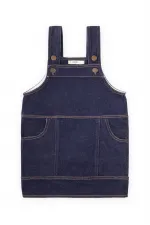 Gilet en jean bleu avec poches latérales pour enfant de 2 à 7 ans