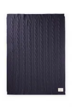 Couverture tricotée en laine 80 x 100 cm (+/- 5 cm) anthracite