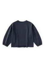 Fırçalı Rustik Uzun Kollu T-Shırt 1-7 Yaş Lacivert