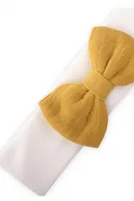 Ribbon Baby Bandana Mustard Yellow