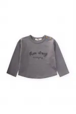 Embroidered Sweatshirt 1-5 Years Old Gray