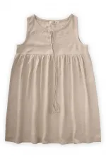 Robe en lin à lacets 2-6 ans Naturel