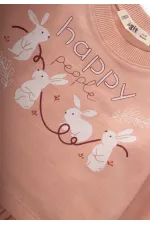 Ensemble jupe imprimée lapin et collants à volants pour enfants de 1 à 6 ans