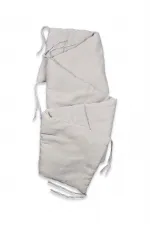 Müslin Bebek Yatak Koruma Yastık Seti (Yıkanmıştır) 32X180 cm +/- 2 cm Gri