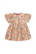 Muslin Patterned Dress, Ages 1-10, Ecru Muslin Patterned Dress, Ages 1-10, Ecru