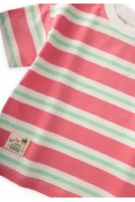 Striped Shorts Set, Ages 1-7, Fuchsia Green Striped Striped Shorts Set, Ages 1-7, Fuchsia Green Striped