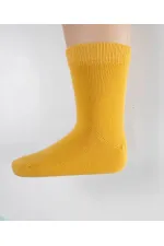 Chaussettes pour enfants de 2 à 9 ans, jaune moutarde