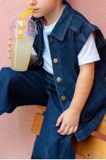 Kot Yelek 2-7 Yaş Mavi