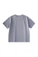 Roket Baskılı T-Shirt 2-12 Yaş Pastel Mavi
