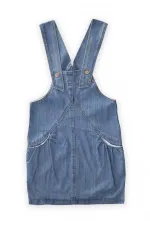 Robe en jean à poches froncées, 2-7 ans, bleue