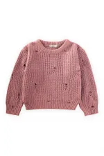 Selanik Knitwear Sweater 2-8 Years Old Dusty Rose