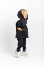 Zippered Kangaroo Pocket Set for 2-7 Years Old Black